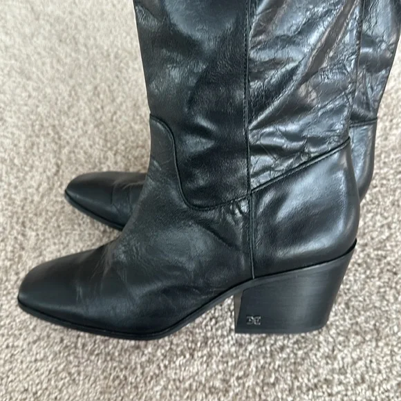 Sam Edelman Women's Britten Western Square Toe Boot Black Women’s Size 8.5 - Picture 7 of 9